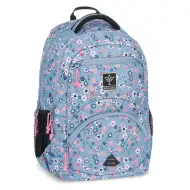Ars Una: Pearl Blossom Blue cvjetni ergonomski školski ruksak, 33x45x24cm