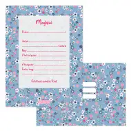 Ars Una: Pearl Blossom Blue set od 10 pozivnica s omotima