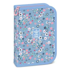 Ars Una: Pearl Blossom plava preklopna napunjena pernica 12,8x19,3x3,6 cm