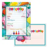 Ars Una: Pozivnica za zabavu s balonima s omotnicom, pakiranje od 10 komada