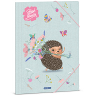 Ars Una: Svježe cvijeće — mapa sa gumicom s uzorkom ježa, veličine A4