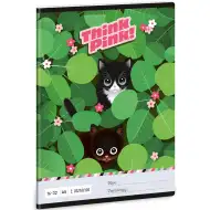 Ars Una: Think Pink bilježnica s mačkom, A/5, 16-32 stranica, za 2. razred, s crtama