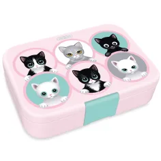 Ars Una: Think Pink mačja podijeljena kutija za užinu 15,3×21,6×5,2 cm