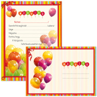 Ars Una: Veseli set od 10 pozivnica s balonima, s kovertom