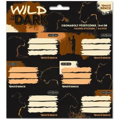 Ars Una: Wild in the dark naljepnice za bilježnice s motivom lava, pakiranje 3x6 kom.