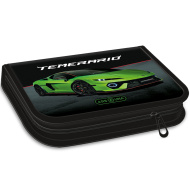 Ars Una: Zelena pernica s uzorkom Lamborghini, sklopiva i ispunjena, 12,8 x 19,3 x 3,6 cm