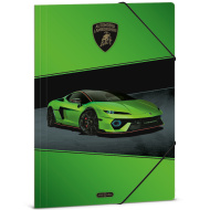 Ars Una: Zeleni Lamborghini fascikl s gumicom, veličina A4