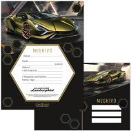 Ars Una: žuti set od 10 pozivnica s motivom Lamborghinija i kuvertama
