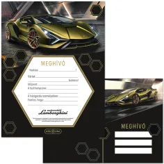 Ars Una: žuti set od 10 pozivnica s motivom Lamborghinija i kuvertama