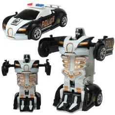 Automobilski model: Transformabilni robot s kotačima Bugatti Veyron policijski automobil u različitim verzijama 13cm 1kom slika 2