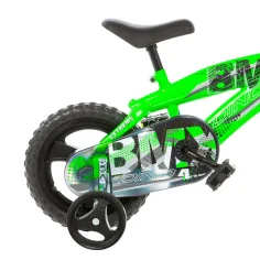BMX 12” dječji bicikl s pomoćnim kotačima, zelene-crne boje – Dino Bikes bicikl slika 4