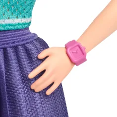 Barbie Fashionista moderna lutka s crvenom kosom u ljubičastoj suknji – Mattel slika 4
