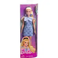 Barbie: Fashionista moderna plavuša lutka u plavoj haljini s uzorkom leptir mašne - Mattel