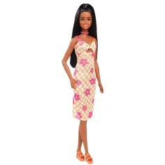 Barbie: Fashionista stilska lutka u haljini s kariranim i cvjetnim uzorkom - Mattel slika 2