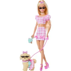 Barbie: Igrački set Modni duo s ljubimcem u ružičastoj boji - Mattel slika 2