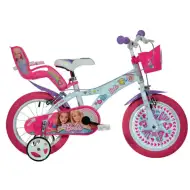 Barbie ružičasto-bijeli dječji bicikl veličine 16 - Dino Bikes bicikl