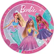 Barbie set papirnatih tanjura od 8 komada, promjera 23 cm.