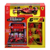 Bburago: F1 trkaći automobil 1/43 - Ferrari SF-24 boks garaža