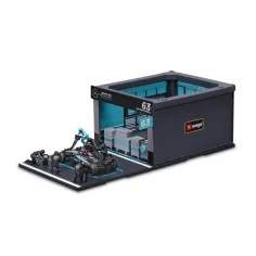 Bburago: F1 trkaći automobil 1/43 - MB AMG W15 E Performance boks stanica slika 3