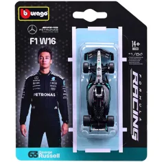 Bburago: Mercedes-AMG Petronas F1 W16 F1 (2025/) trkaći automobil metalni model automobila 1/64 (George Russel #68)
