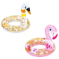 Bestway: Jednorog ili flamingo plutajući prsten s glitterom 61cm 1kom