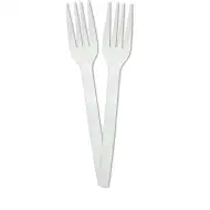 Bijeli reciklirajući vilice, set od 10 komada