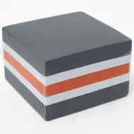Blok za bilješke u crno-bijelo-narančastoj boji, 8,5x8,5x4 cm