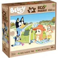 Bluey na odmoru 2 u 1, ekološki maxi puzzle od 24 dijela i bojanka 70x50 cm - Lisciani