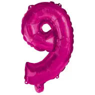 Broj devet folija balon u ružičastoj boji – 96 cm