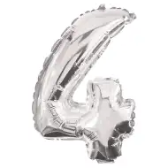 Brojni folija baloni srebrne boje – broj 4, 86 cm