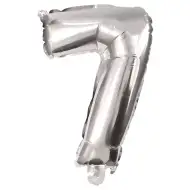 Brojni folija baloni srebrne boje – broj 7, 86 cm