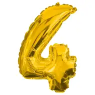 Brojni folija baloni zlatne boje – broj 4, 32 cm