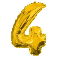 Brojni folija baloni zlatne boje – broj 4, 86 cm