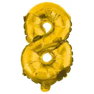 Brojni folija baloni zlatne boje – broj 8, 86 cm