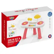Bubnjarski set s klavirom u roza boji