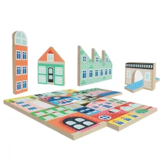 Building Blocks: Grad - Drveni set kockica za gradnju slika 3