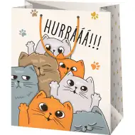 Cardex: "Huraaa!!!" velika poklon vrećica s mačkom 26x13x33cm