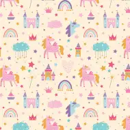 Cardex: Poklon papir s uzorkom jednoroga i bajkovitog kraljevstva 100x70cm