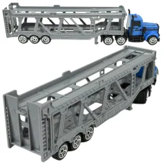 City Truck: Plavi kamion za prijevoz automobila s isturenom kabinom 22 cm slika 3