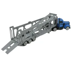 City Truck: Plavi kamion za prijevoz automobila s isturenom kabinom 22 cm slika 4