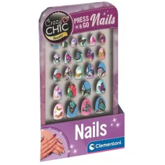 Crazy Chic: Set samoljepljivih umjetnih noktiju s leptirima 1 kom - Clementoni slika 2
