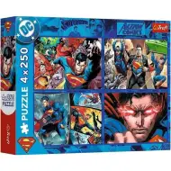 DC: Hrabri Superman 4x250-dijelni puzzle - Trefl