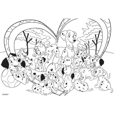 Disney 101 dalmatinaca 2 u 1 maxi slagalica od 24 dijela i bojanka 70x50 cm - Lisciani slika 2