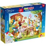 Disney Donald Duck obitelj 2 u 1 maxi puzzle od 35 dijelova i bojanka 70x50 cm – Lisciani