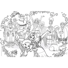 Disney Encanto 2 u 1 maxi 2x60 dijelova puzzle i bojanka 50x35 cm - Lisciani slika 2