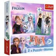 Disney: Ledeno Kraljevstvo 2. - Princeze na svojoj zemlji puzzle i memorijska kartica 2 u 1 set - Trefl