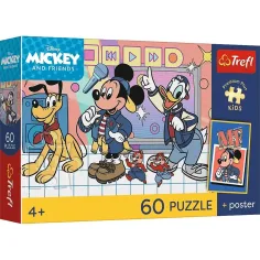 Disney Mickey Mouse i prijatelji, premium plus dječja slagalica od 60 dijelova s plakatom - Trefl