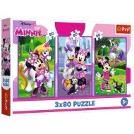 Disney: Minnie Mouse i prijatelji 3x80 komada puzzle - Trefl