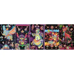 Disney: Neon likovi panorama puzzle od 1000 komada 98x33cm - Clementoni slika 2