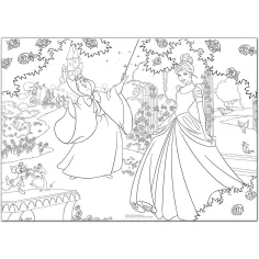 Disney Pepeljuga 2 u 1 maxi puzzle od 150 dijelova i bojanka 70x50cm - Lisciani slika 2